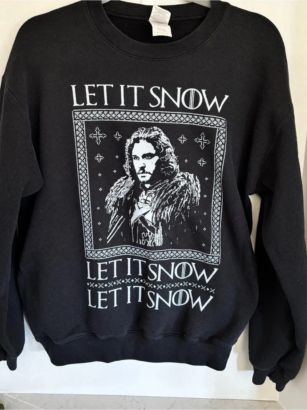 Black game of thrones Let It Snow' Graphic Men's Sweatshirt